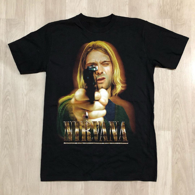 涅槃乐队科特柯本复古短袖T恤