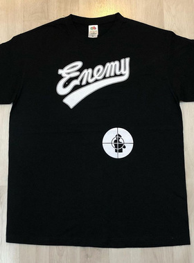 Public Enemy人民公敌乐队重金属摇滚复古chic嘻哈纯棉短袖男T恤