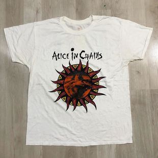 Alice In Chains乐队古着短袖男女ins超火高级感重磅潮牌OS风T恤