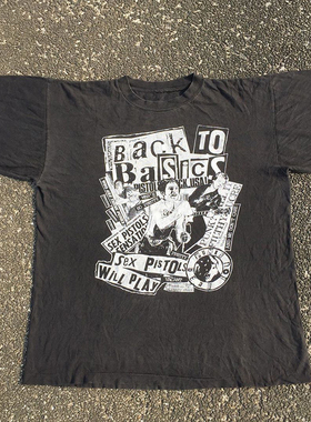 Sex Pistols性手枪乐队朋克摇滚vintage高街美式复古短袖t恤男女