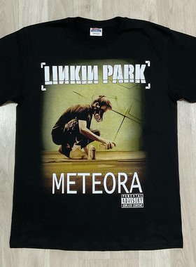 Linkin Park林肯公园摇滚乐团美式复古VTG高街潮牌重磅棉短袖T恤