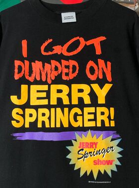 JERRY SPRINGER小众趣味设计字母印花短袖男女情侣款休闲潮牌T恤