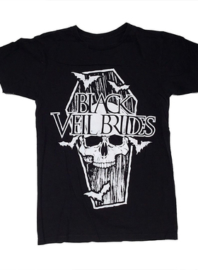 BlackVeilBrides黑色面纱的新娘乐队朋克摇滚vibe高街潮牌短袖T恤