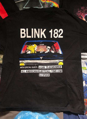 Blink-182眨眼乐队流行朋克美式复古vintage高街潮牌短袖纯棉T恤