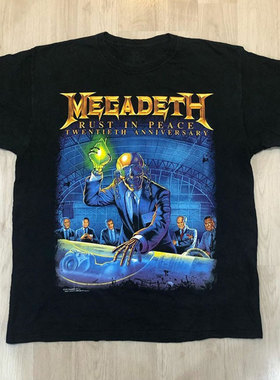 Megadeth乐队金属摇滚短袖美潮街头重磅棉ins超火潮牌小众T恤男女
