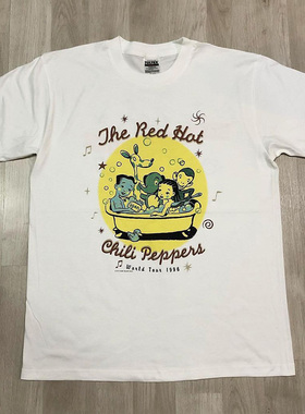 Red Hot Chili Peppers红辣椒乐队摇滚VTG高街短袖T恤男女情侣款