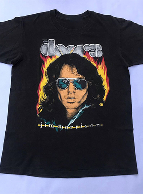 The Doors大门乐队吉姆莫里森oversize高街欧美复古重磅棉短袖T恤