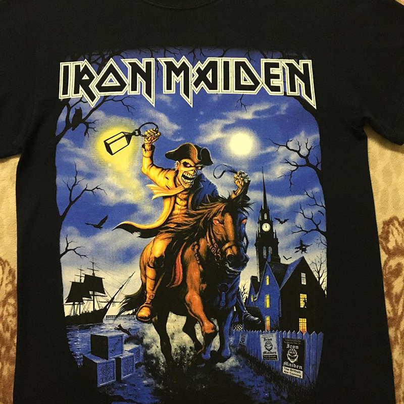 铁娘子乐队Iron Maiden短袖T恤男女情侣款ins超火潮牌oversize棉