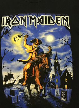 铁娘子乐队Iron Maiden短袖男女美式复古oversize高街潮牌纯棉T恤