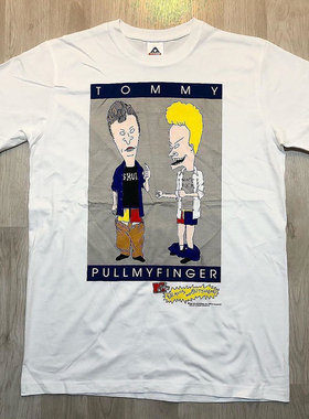 瘪四与大头蛋vintage古着tee短袖趣味卡通恶搞痞帅小众T恤男女