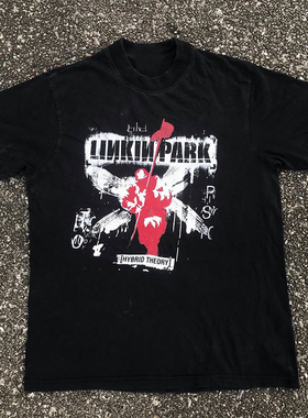 Linkin Park林肯公园摇滚乐队短袖T恤男女情侣款ins超火潮牌高街