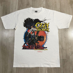 OzzyOsbourne奥兹乐队重金属摇滚周边短袖美式复古vtg高街纯棉T恤