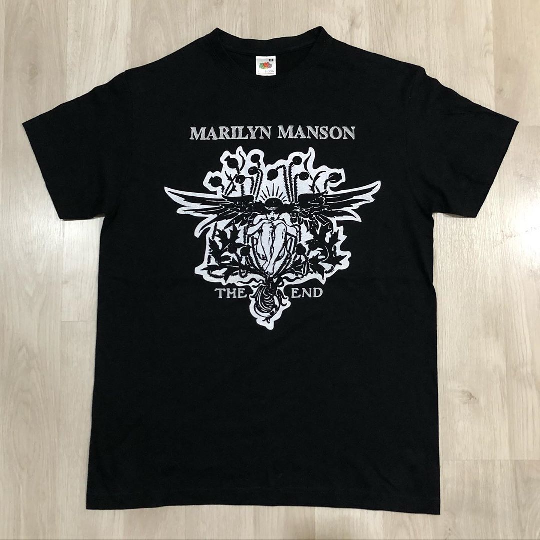 Marilyn Manson玛丽莲曼森周边印花短袖vibe高街休闲潮牌复古T恤