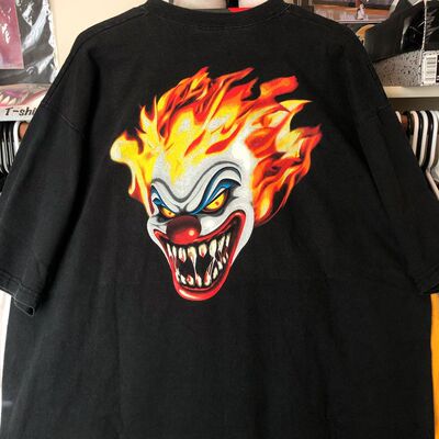 PS经典游戏烈火战车印花短袖T恤