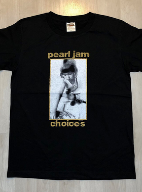 PearlJam另类摇滚乐队美式复古vintage高街休闲潮牌慵懒风短袖T恤