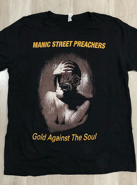 The Manics狂暴者摇滚乐队美式复古vintage高街潮牌痞帅短袖T恤棉