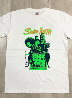 音速青年Sonic Youth摇滚乐队hiphop嘻哈复古潮牌百搭纯棉短袖T恤