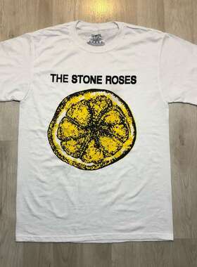 滚石乐队美式休闲印花短袖男女情侣款vintage高街古着潮牌纯棉t恤