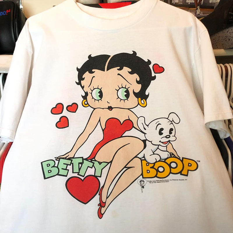 短袖卡通风男女贝蒂小姐T恤印花