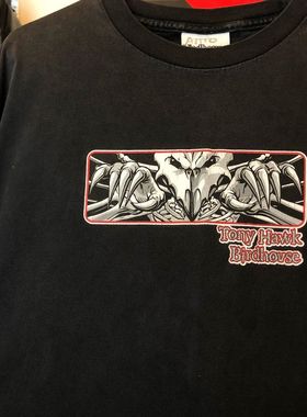 tony hawk birdhouse短袖男女滑板印花潮牌oversize落肩款纯棉t恤