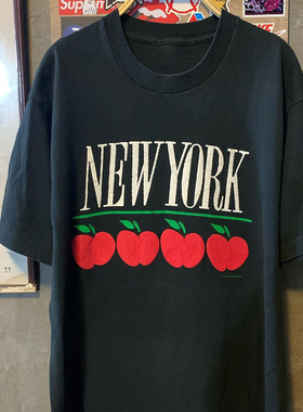 New York字母短袖T恤男女情侣款ins超火潮牌ins爆款oversize半袖