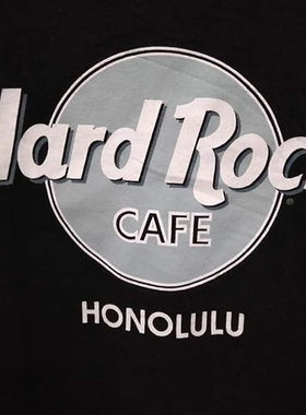 hard rock Honolulu短袖T恤男女情侣款ins超火潮牌oversize高街棉