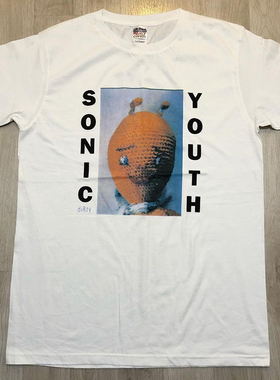 Sonic Youth音速青年摇滚乐团vintage高街休闲潮牌复古短袖T恤男