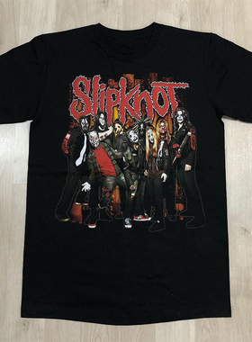 slipknot活结乐队重金属摇滚美式复古vintage高街潮牌短袖T恤男女