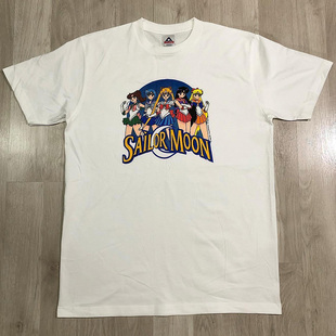 Sailor Moon美少女战士水冰月卡通动漫印花短袖日系古着感纯棉t恤