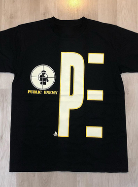 Public Enemy人民公敌嘻哈乐队美式复古FOG街头潮牌重磅棉短袖t恤