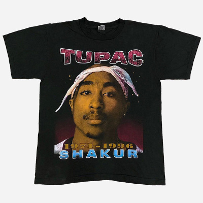 2Pac图派克西海岸风说唱短袖T恤