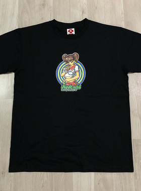 Hook-Ups滑板卡通印花短袖男女CityBoy日系街头休闲潮牌小领口T恤