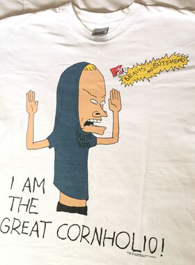 Beavis and Butt-head瘪四与大头蛋复古短袖男女ins超火潮牌T恤