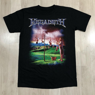 MEGADETH乐队短袖T恤男女情侣款ins超火潮牌oversize高街休闲半袖