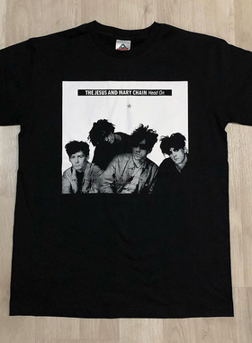 the jesus and mary chain乐队欧美复古摇滚vtg高街纯棉短袖T恤男