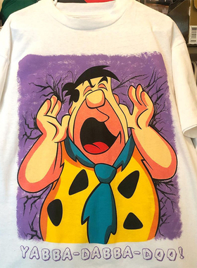 小众潮牌嘻哈街头vintage卡通短袖男女oversize高街半袖T恤情侣款