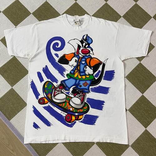 Bugs Bunny兔八哥乐一通卡通动漫短袖美式复古VTG高街潮牌T恤男女