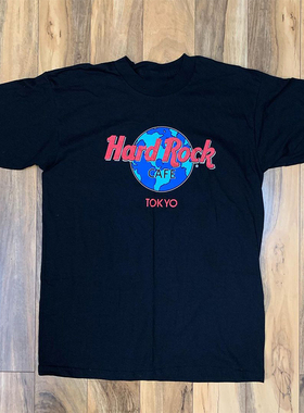 hardrock tokyo字母创意设计摇滚短袖质感男女潮牌宽松重磅棉T恤
