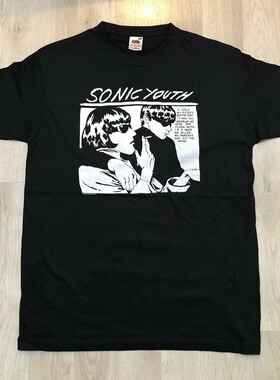 Sonic Youth音速青年乐队高街百搭纯棉圆领短袖男女氛围感宽松T恤