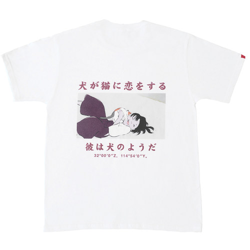 躁Fixedgear 原创日文主题 情侣宽松短袖情侣t恤短袖纯棉