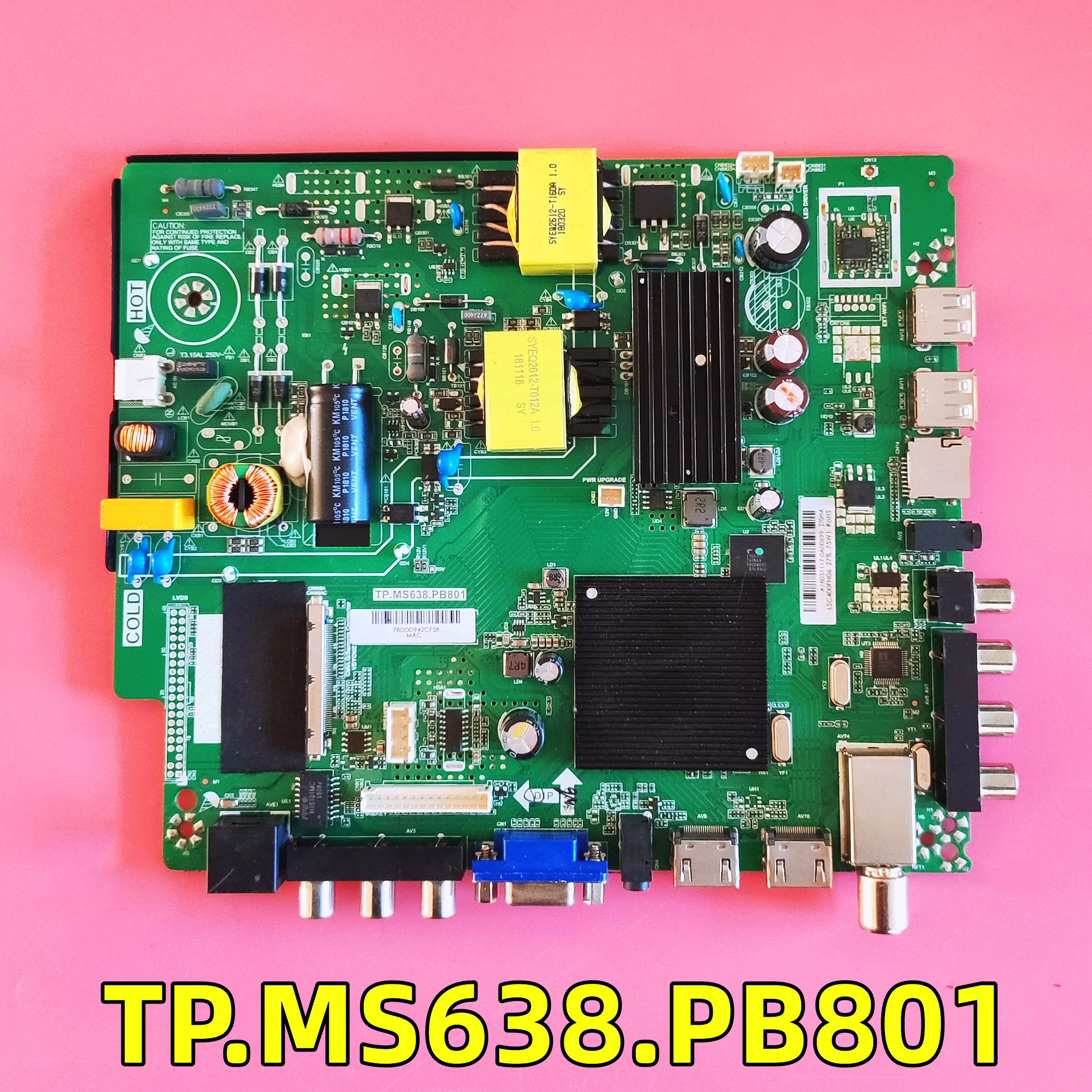 原装电视主板TP.MS638.PB801