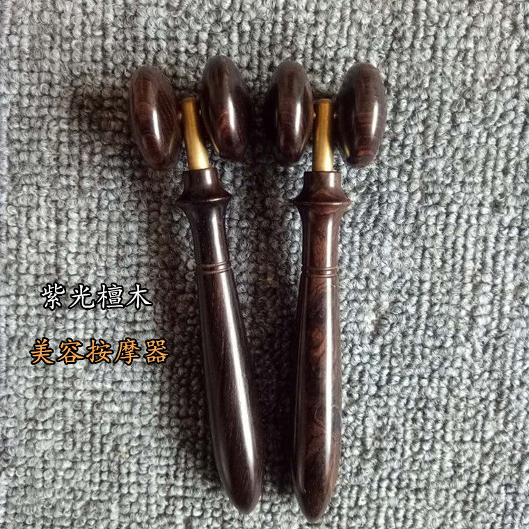 乌木手工瘦脸部按摩棒滚轮手指按其它按摩器材
