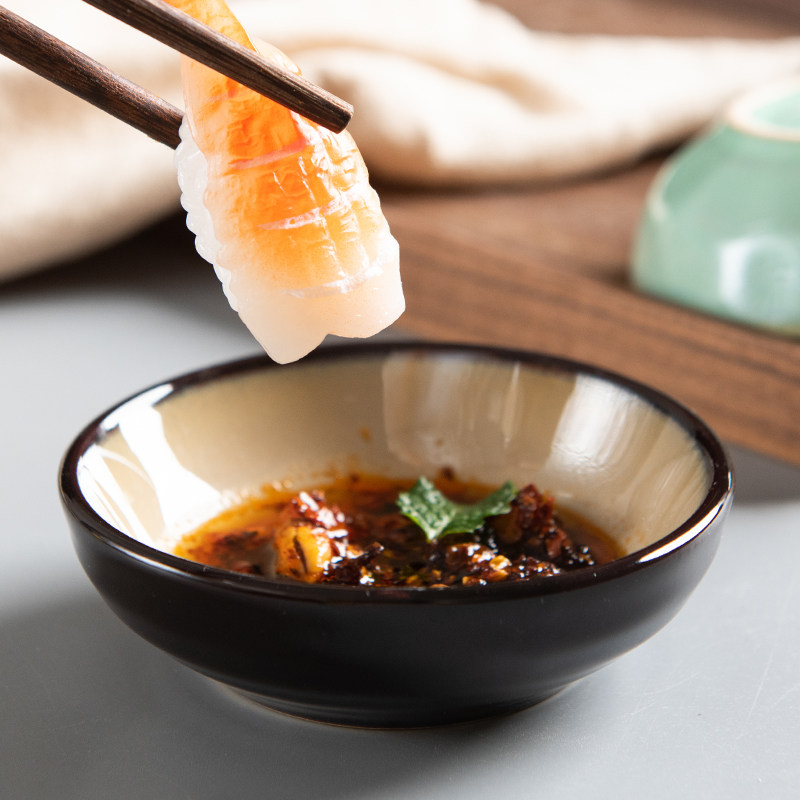 酱料碟家用调味碟陶瓷醋碟蘸料碟陶瓷小碟子烤肉调料碟