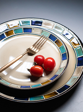 牛排餐盘 盘子菜盘家用欧式创意陶瓷餐具意面盘西餐盘A16237