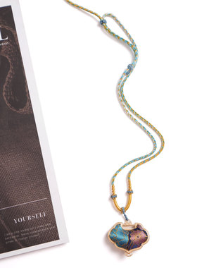 宋锦平安锁新中式吊坠