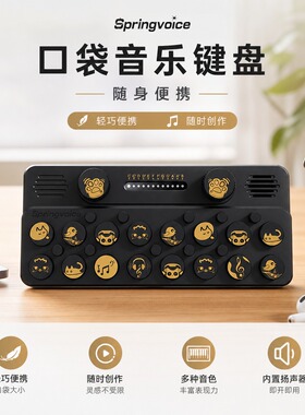 【官方正品】Springvoice口袋音乐键盘电子琴儿童玩具乐器midi黑