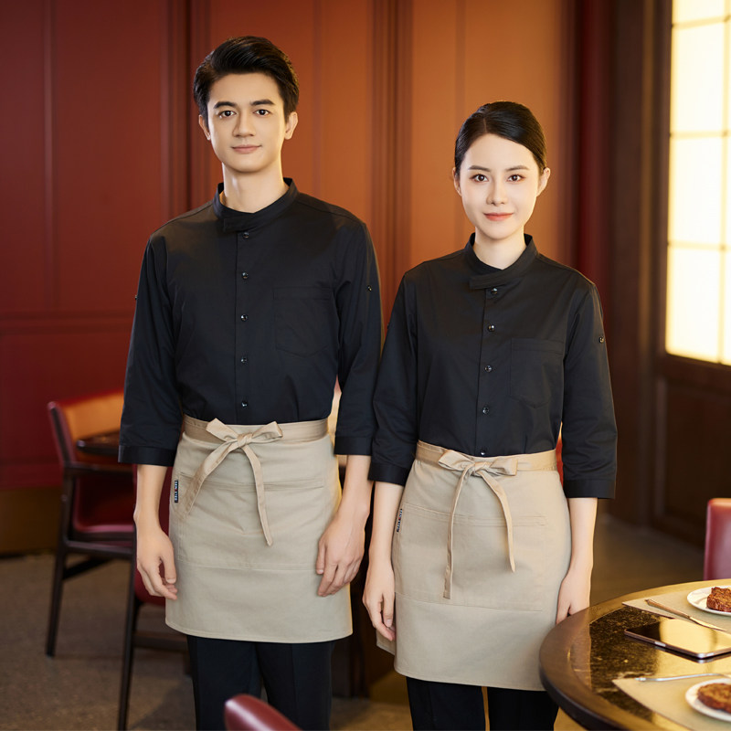 酒楼茶楼饭店传菜工作服秋冬装火酒店工作制服
