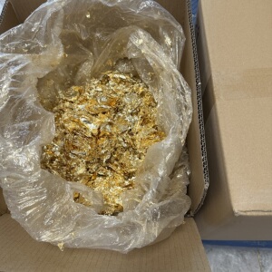 碎金箔碎铜箔边角料仿金铂手抓皱贴纹路外贸美甲手机壳装饰5公斤