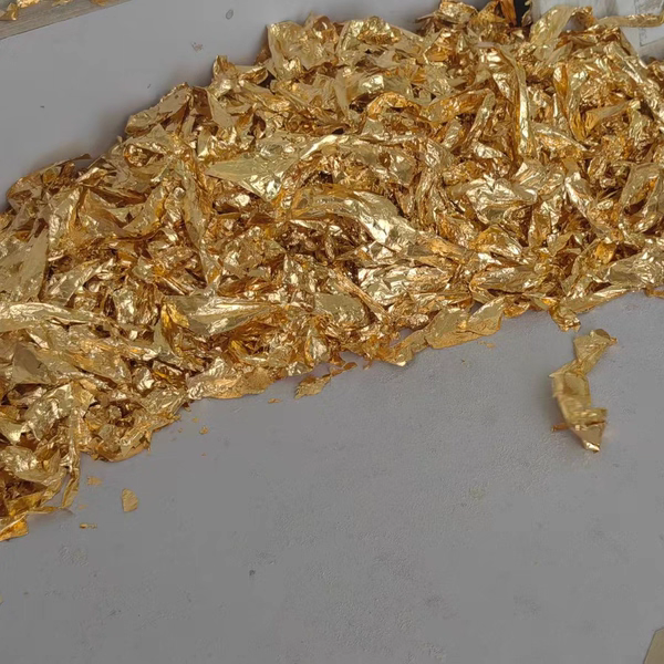 化妆品用碎金帛24K纯金铂装饰碎片香水招财油99黄金片真黄金箔1克