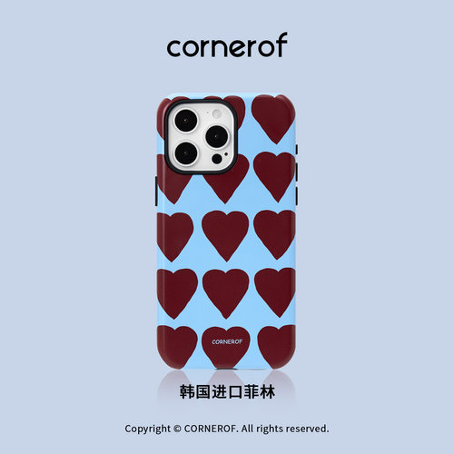 cornerof韩国进口磁吸菲林适用iPhone16promax手机壳苹果15pro原创14二合一13新款高级女12爱心17promax